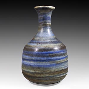 Hoganas blue striped  vase